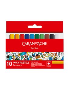 Восъчни пастели Caran d'Ache School, 10 цвята