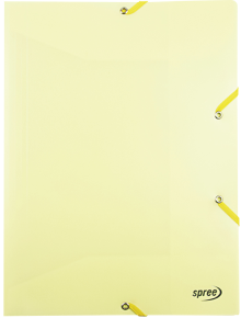 Папка с ластик Spree Pastel A4, жълта - Spree - Spree - Момиче - Spree - Pastel - 3800884758212