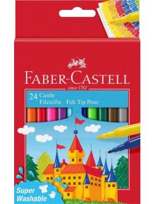 Флумастери Faber-Castell, 24 цвята, замък - Faber-Castell - Faber-Castell - Момиче, Момче - Faber-Castell - Castle - 4005405542021