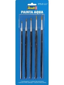 Комплект четки за моделиране Revell - Painta Aqua, 5 бр.
