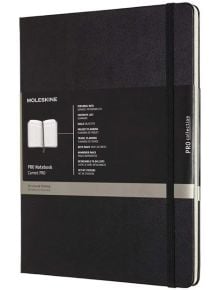 Голям черен тефтер Moleskine Pro Collection X-Large Black с твърди корици - Moleskine - Moleskine - Жена, Мъж - Moleskine - Pro - 8058647620800