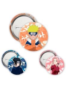 Комплект значки Abystyle Naruto - Naruto, Sasuke, Sakura - ABYstyle - Abysse Corp - 3665361159544