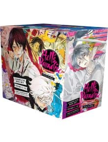 Адският рай: Jigokuraku Complete Box Set включва томове 1-13 на мангата на Юджи Каку, с впечатляващи рисунки на героите и мечове - идеален за феновете на смелите хорър поредици.