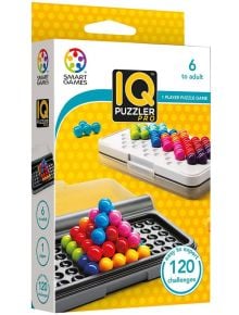 Логическа игра Smart Games: Игрите на IQ Puzzler Pro - цветни топчета за редене на решетка и пирамида, със 120 предизвикателства за един играч, подходяща за деца над 6 години и възрастни.