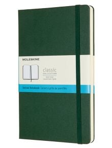 Класически лавровозелен тефтер Moleskine Classic Myrtle Green Dotted с твърди корици и листа на точки - Moleskine - Moleskine - Жена, Мъж - Moleskine - Classic - 8058647629094
