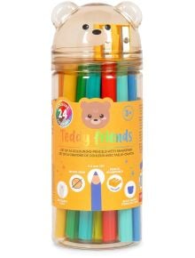 Комплект цветни моливи Legami - Teddy Friends с острилка - Legami - Legami - Момиче, Момче - Legami - Extraordinary Stationery - 8052694030452