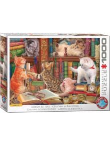 Пъзел Eurographics - Котки в библиотеката, 1000 части - EuroGraphics - EuroGraphics - Жена, Момиче - 628136659130
