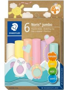 Пластилин Staedtler Noris Jumbo, 6 пастелни цвята - Staedtler - Staedtler - Момиче, Момче - 4007817103074
