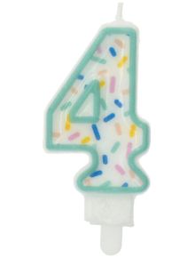 Свещ за рожден ден Folat Sprinkles - Цифра 4 - Folat - Folat - Момиче - 8714572241748