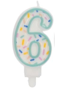 Свещ за рожден ден Folat Sprinkles - Цифра 6 - Folat - Folat - Момиче - 8714572241762