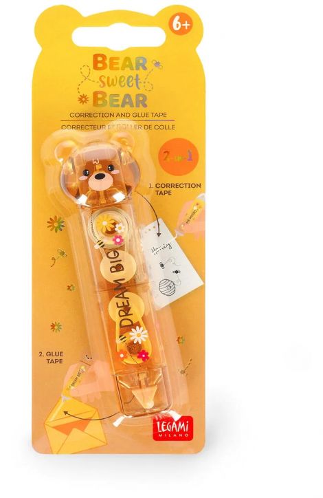 2 в 1 коректор и лепило лента Legami - Teddy Bear - Legami - Legami - Момиче, Момче - Legami - Extraordinary Stationery - 8052694119805-4