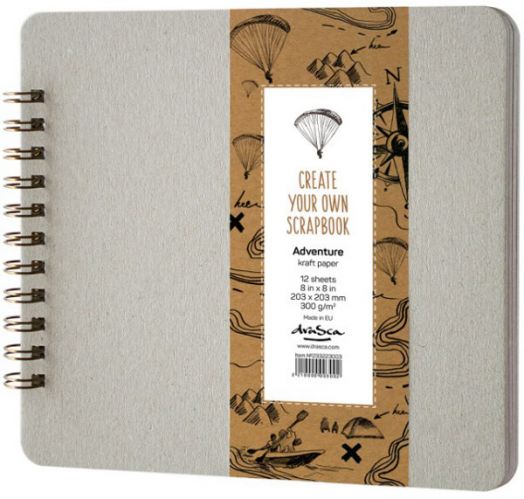 Скрапбук Drasca Adventure Kraft, 20.3 x 20.3 см. - Drasca - Drasca - Момиче, Момче - Drasca - Scrapbook - 5060816700292-1