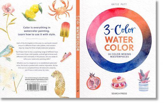 3 Colour Watercolour: 30 Colour-Mixing Masterpieces - Katie Putt - Жена, Мъж - Search Press - 9781800922648-2