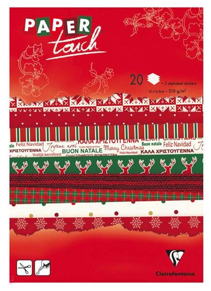 Креативен блокпад скрап хартия Clairefontaine Christmas / Noel в А5 формат - 20 листа - Clairefontaine - France - 3329680951783-1