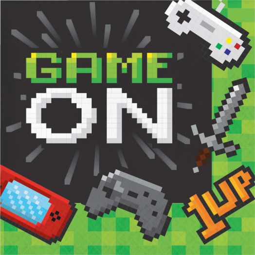 Салфетки Creative Party - Gaming game on, 16 бр.