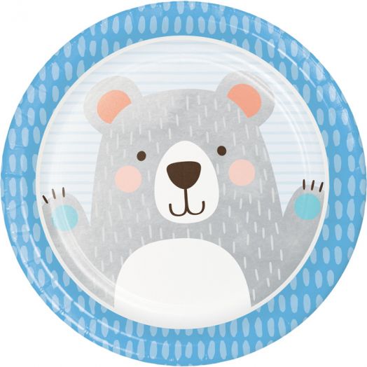 Сини чинийки Creative Party - Birthday Bear, 8 бр.-1