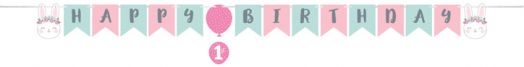 Банер с надпис Creative Party - Birthday Bunny