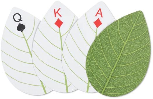 Карти за игра във формата на листо Kikkerland Huckleberry - Kikkerland - Kikkerland Design - Момиче, Момче - Kikkerland - Huckleberry - 612615112490-2