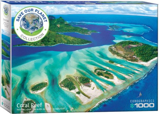 Пъзел Eurographics - Коралов риф, 1000 части - EuroGraphics - EuroGraphics - Жена, Мъж - Eurographics - Save Our Planet Puzzles - 628136655385-1