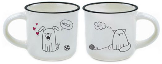 Комплект 2 чаши Legami - Dog & Cat - Legami - Legami - Жена, Мъж - Legami - Home Sweet Home - 8058093946790-1