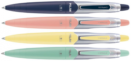 Химикалка Milan Capsule Silver, асортимент-2