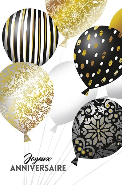 Картичка Editor с Балони: Joyeux Anniversaire - Editor - Groupe Editor - Жена, Мъж - 9946300058
