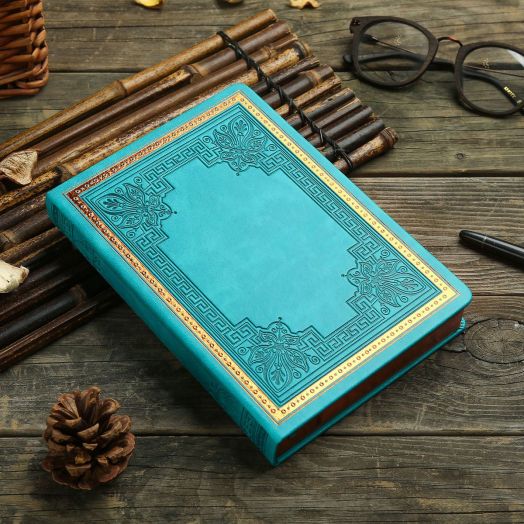 Тефтер Victoria's Journals Old Book A5, тюркоаз - Victoria's Journals - Victoria's Journals - Жена - Victoria's Journals - Old Book - 4895198686817-3