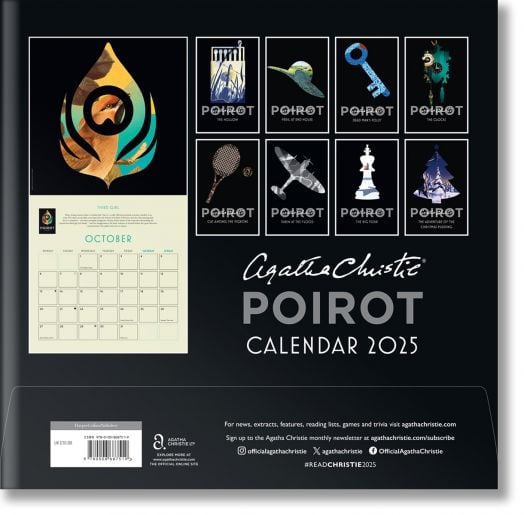 Agatha Christie Poirot Calendar 2025, Agatha Christie Книжарница Orange