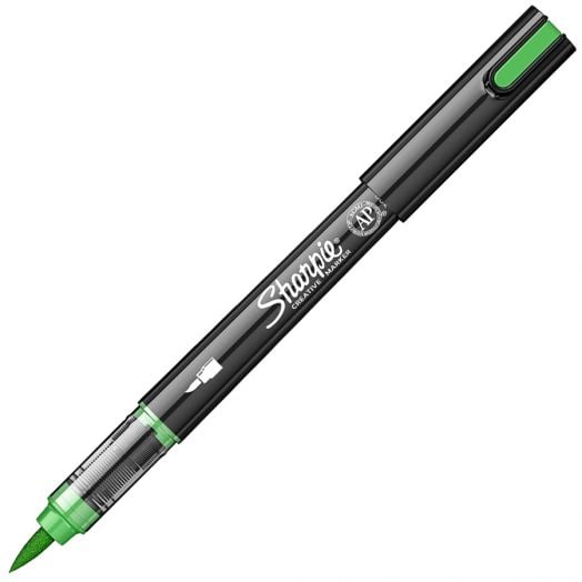 Акрилен маркер Sharpie Brush, смарагдовозелен - Sharpie - Newell - Момиче, Момче - 3026982055606-1