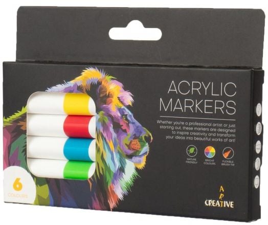 Акрилни маркери Creative Art, 6 цвята - Creative Art - Creative Art - Момиче, Момче - 3831123778418-1