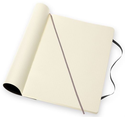 Черен тефтер Moleskine Classic Black в размер A4 с меки корици и листа на точки - Moleskine - Moleskine - Жена, Мъж - Moleskine - Classic - 8053853602886-4