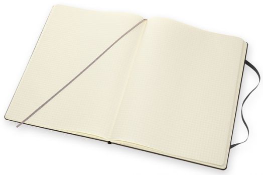 Черен тефтер Moleskine Classic Black в размер A4 с твърди корици и листа на малки квадратчета - Moleskine - Moleskine - Жена, Мъж - Moleskine - Classic - 8053853602831-4