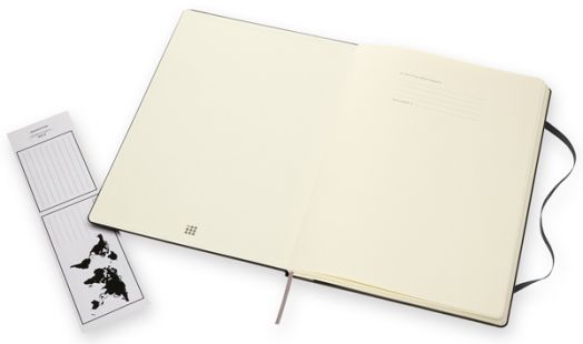 Черен тефтер Moleskine Classic Black в размер A4 с твърди корици и листа на широки редове - Moleskine - Moleskine - Жена, Мъж - Moleskine - Classic - 8053853602817-3