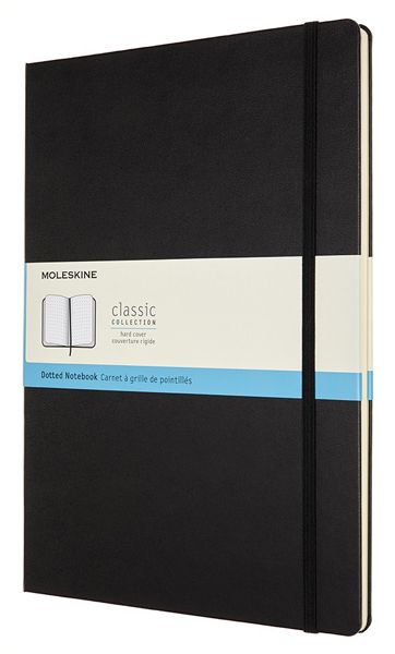 Черен тефтер Moleskine Classic Black в размер A4 с твърди корици и листа на точки - Moleskine - Moleskine - Жена, Мъж - Moleskine - Classic - 8053853602848-1