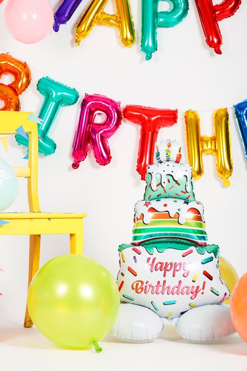 Стоящ фолиев балон Folat - Торта Happy Birthday, 72 см.-2