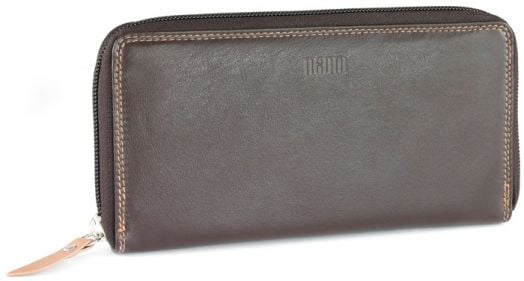 Хоризонтален дамски портфейл Mano Multicolours, кафяв - Mano - Mano - Multicolorus - 4053204025368-1