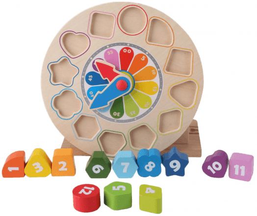 Дървен пъзел - часовник и сортер Hape - Hape - Hape - Момиче, Момче - 6943478012448-2