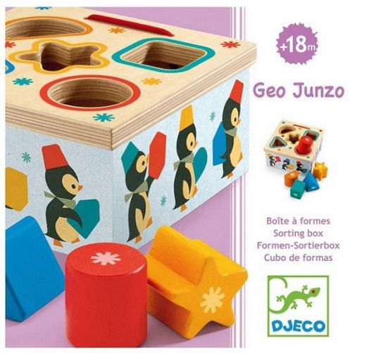 Дървена играчка за сортиране Djeco - Geo Junzo - Djeco - Djeco - Момиче, Момче - 3070900064096-1