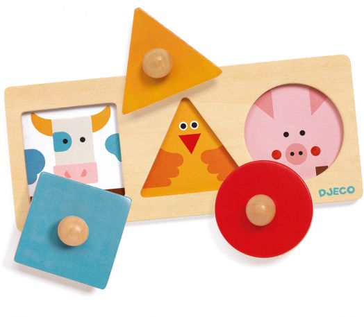 Дървена играчка за сортиране Djeco - Животни и форми - Djeco - Djeco - Момиче, Момче - 3070900062009-2