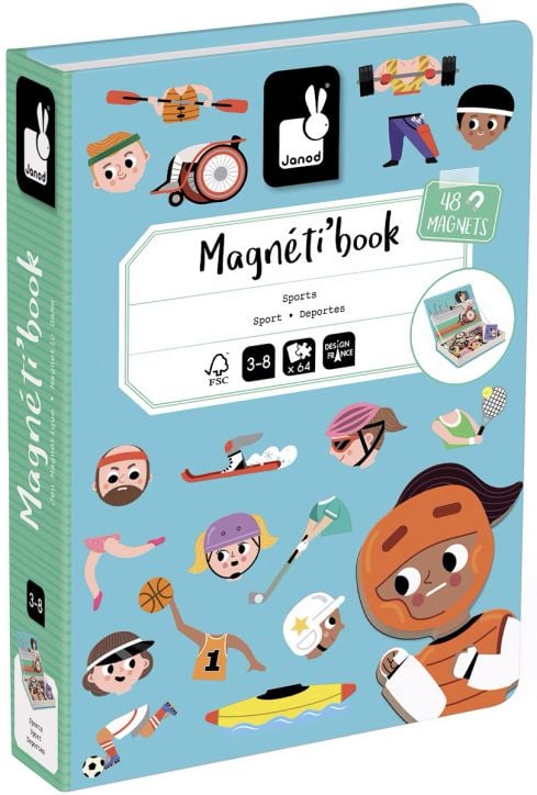 Детска магнитна книга Janod - Спортове - Janod - Janod - Момиче, Момче - Janod - Magneti'book - 3700217325961-1