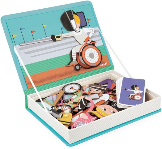 Детска магнитна книга Janod - Спортове - Janod - Janod - Момиче, Момче - Janod - Magneti'book - 3700217325961-2
