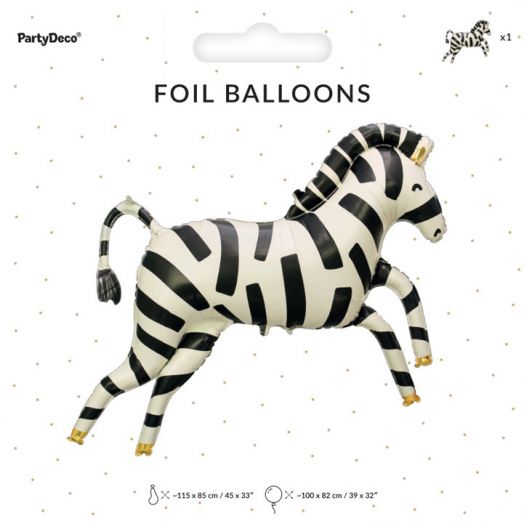 Фолиев балон PartyDeco - Зебра - PartyDeco - PartyDeco - Жена, Мъж - 5900779141643-3