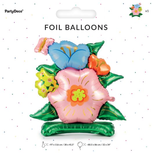 Фолиев балон PartyDeco - Цветя-3