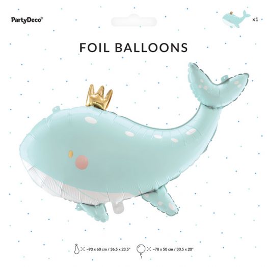 Фолиев балон PartyDeco - Кит, 93 х 60 см-4