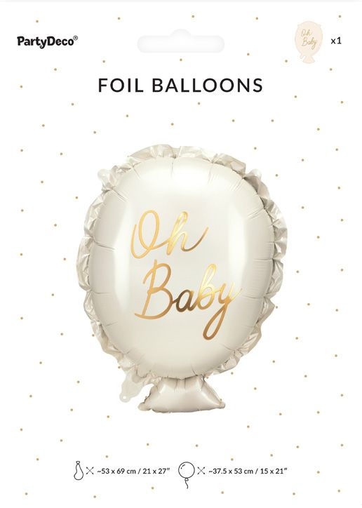 Фолиев балон PartyDeco - Oh Baby, 53 x 69 см-4