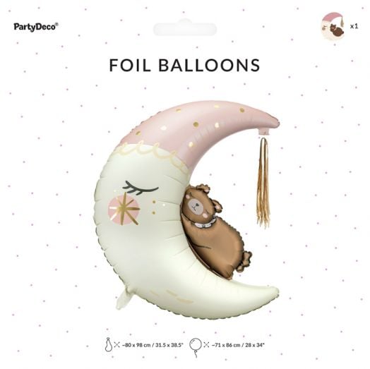 Фолиев балон PartyDeco - Мече на луната-4