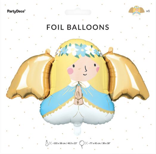 Фолиев балон PartyDeco - Ангел, 103 х 58 см -4