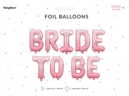 Фолиев балон PartyDeco - Bride To Be - Pink Rose - PartyDeco - PartyDeco - Жена - Partydeco - Bride To Be - 5904555018907-4