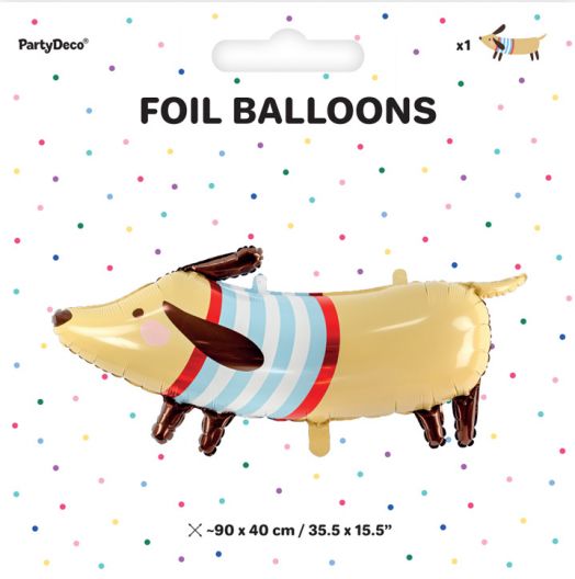 Фолиев балон PartyDeco - Дакел, 96 х 58 см-4
