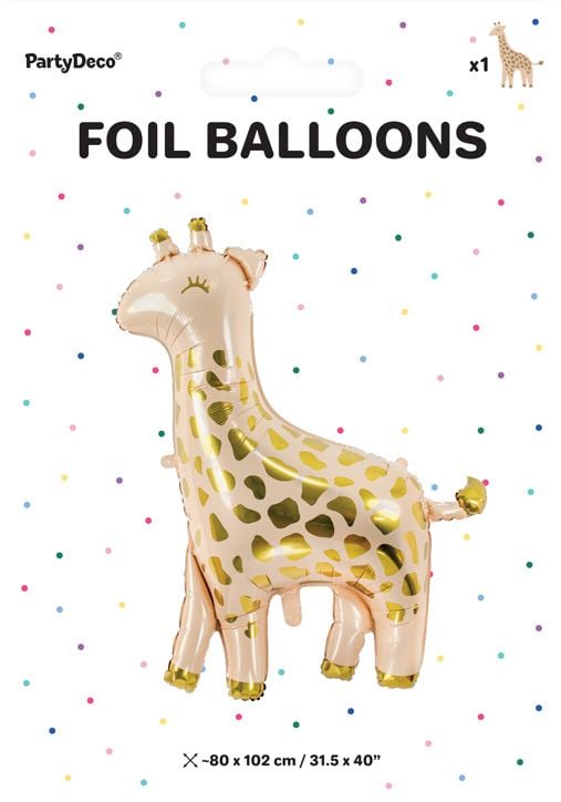 Фолиев балон PartyDeco - Жираф, 100 х 120 см-4